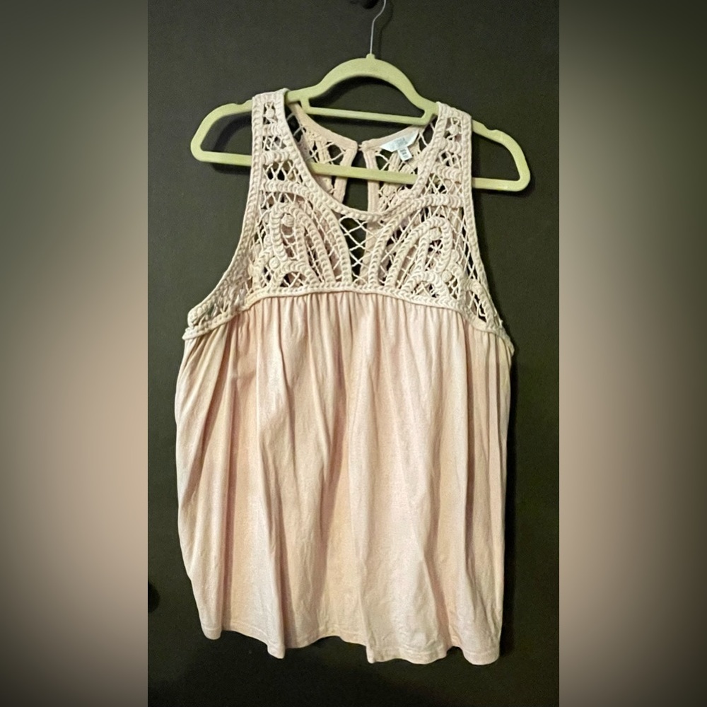 Light pink Time & Tru sleeveless top size XXXL (22W)